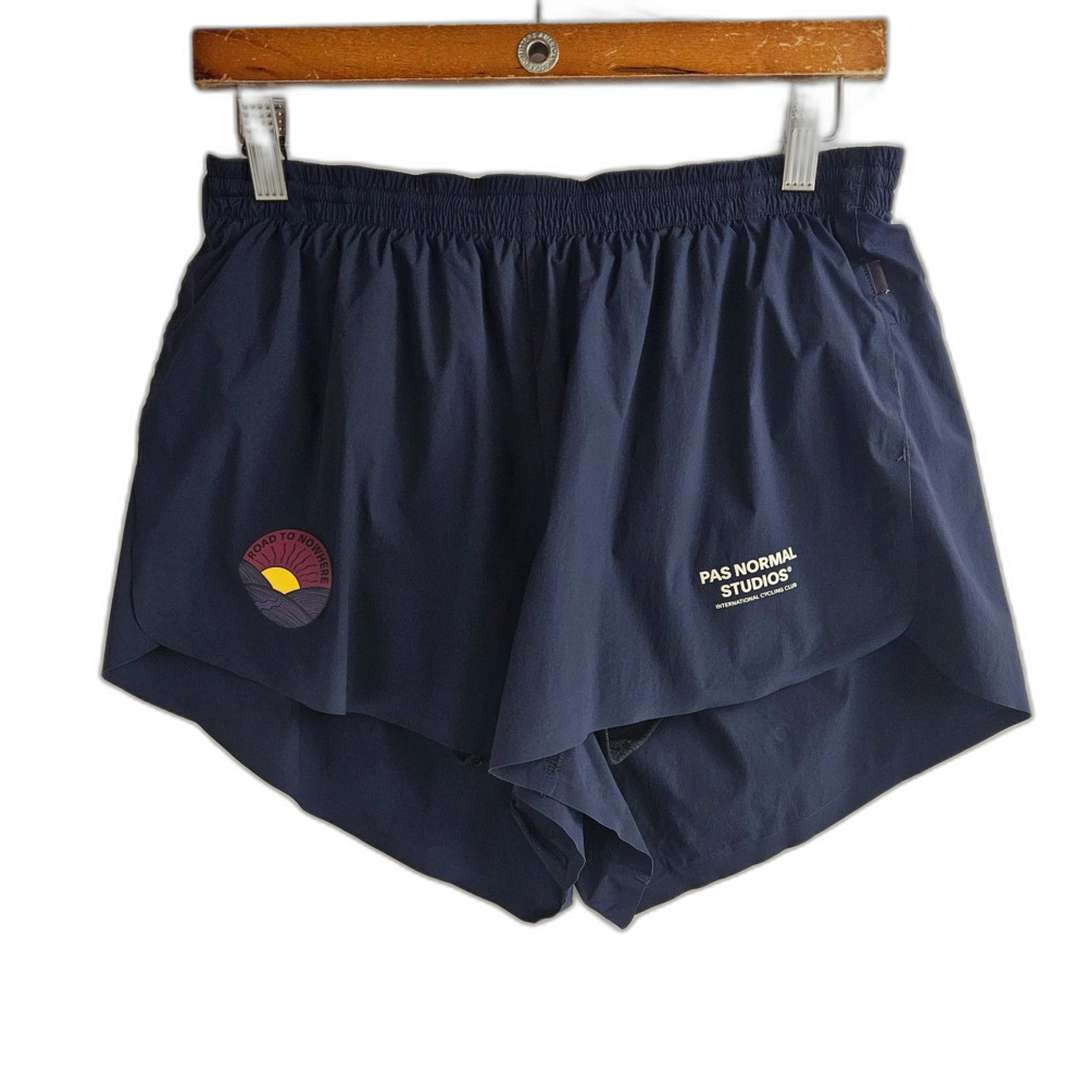 Pas Normal Studios Balance Running Shorts Women's M Ink Blue Breif Lined $120